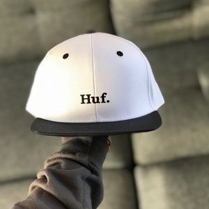 HUF StrapBack Hat White & Navy Blue (Brand New)